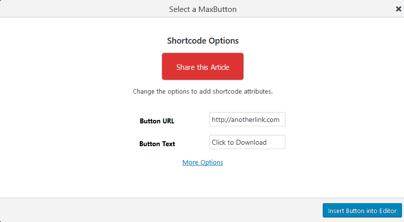 sửa thông tin button trong MaxButtons