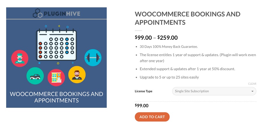 woocommerce bookings appoinments