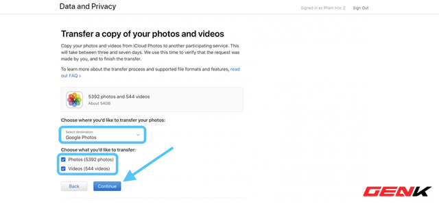 Cách sử dụng dịch vụ chuyển ảnh từ iCloud Photos sang Google Photos của Apple - Ảnh 6.