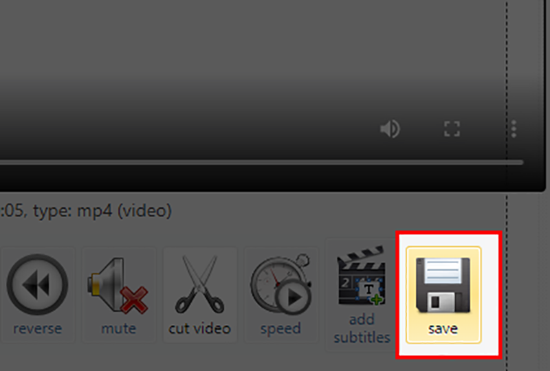 Sau khi đã cắt video xong, chọn Save để tải video về máy tính.