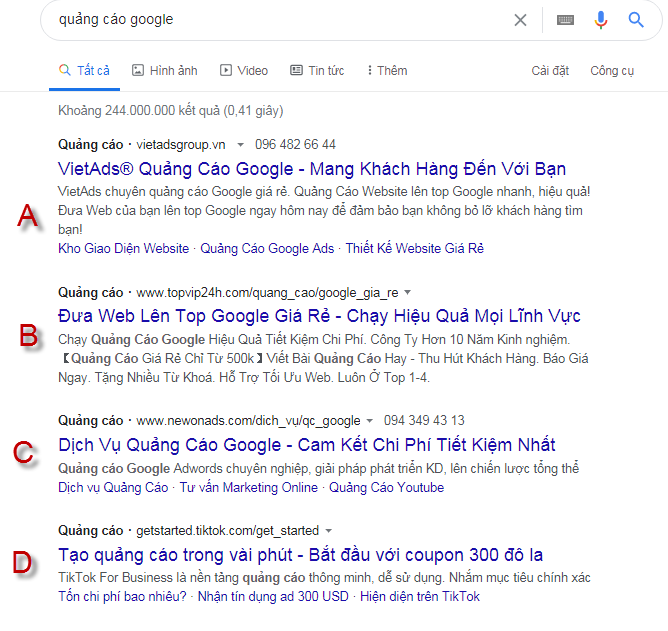 Cách Chạy Quảng Cáo Google dầu gội thảo dược Mới Nhất - VietAdsGroup.Vn