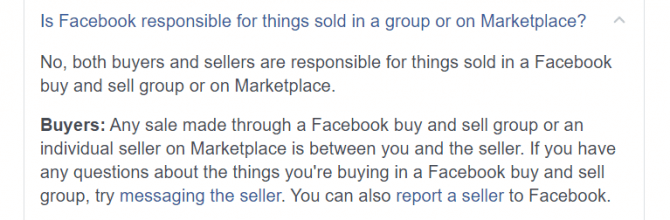 Chính sách hoàn tiền trên Facebook Marketplace